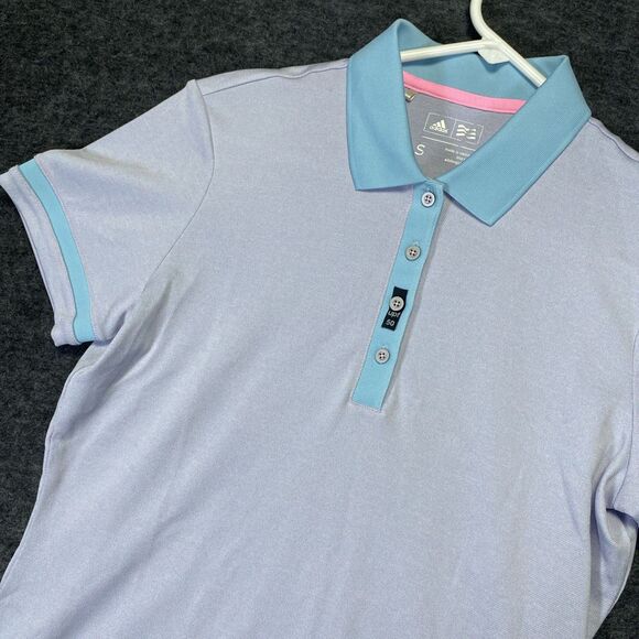 adidas Tops - Adidas Women’s Polo Shirt Small Lavender and Teal Golf Athletic Tennis Stretch